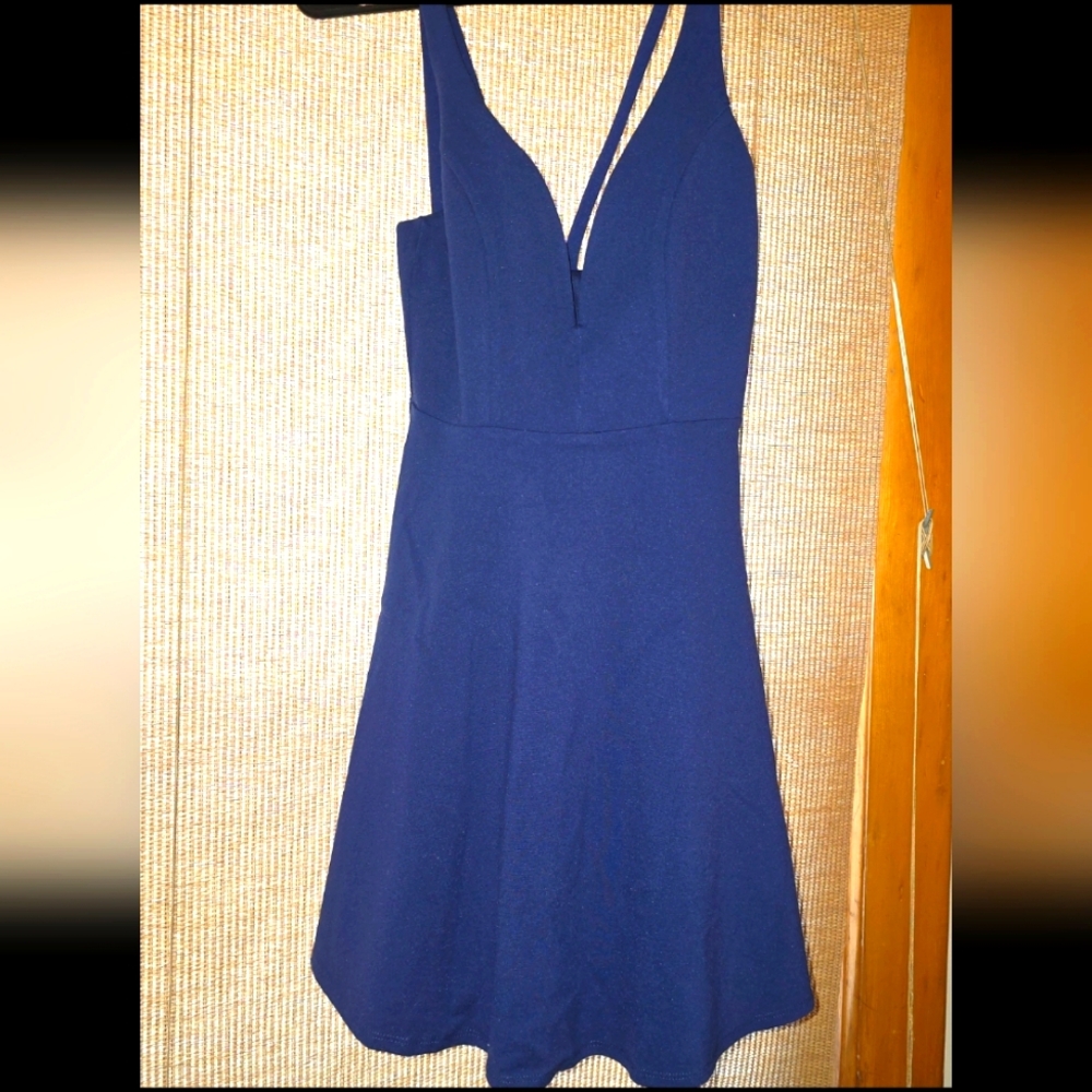 Lulu's Navy Blue Mini Dress